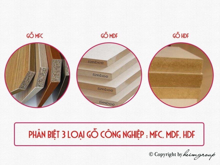 So sánh MDF, MFC và HDF