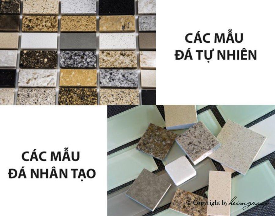 Đá tự nhiên và đá nhân tạo nằm ở 2 phân khúc